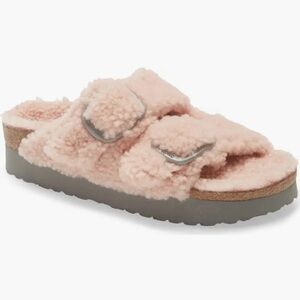 Papillio by Birkenstock Arizona Big Buckle Genuine Shearling Slide Sandal
